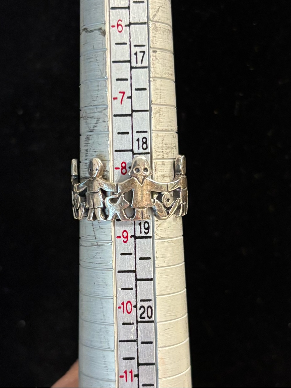 James Avery Silver Family Link Ring - Picture 2 of 5